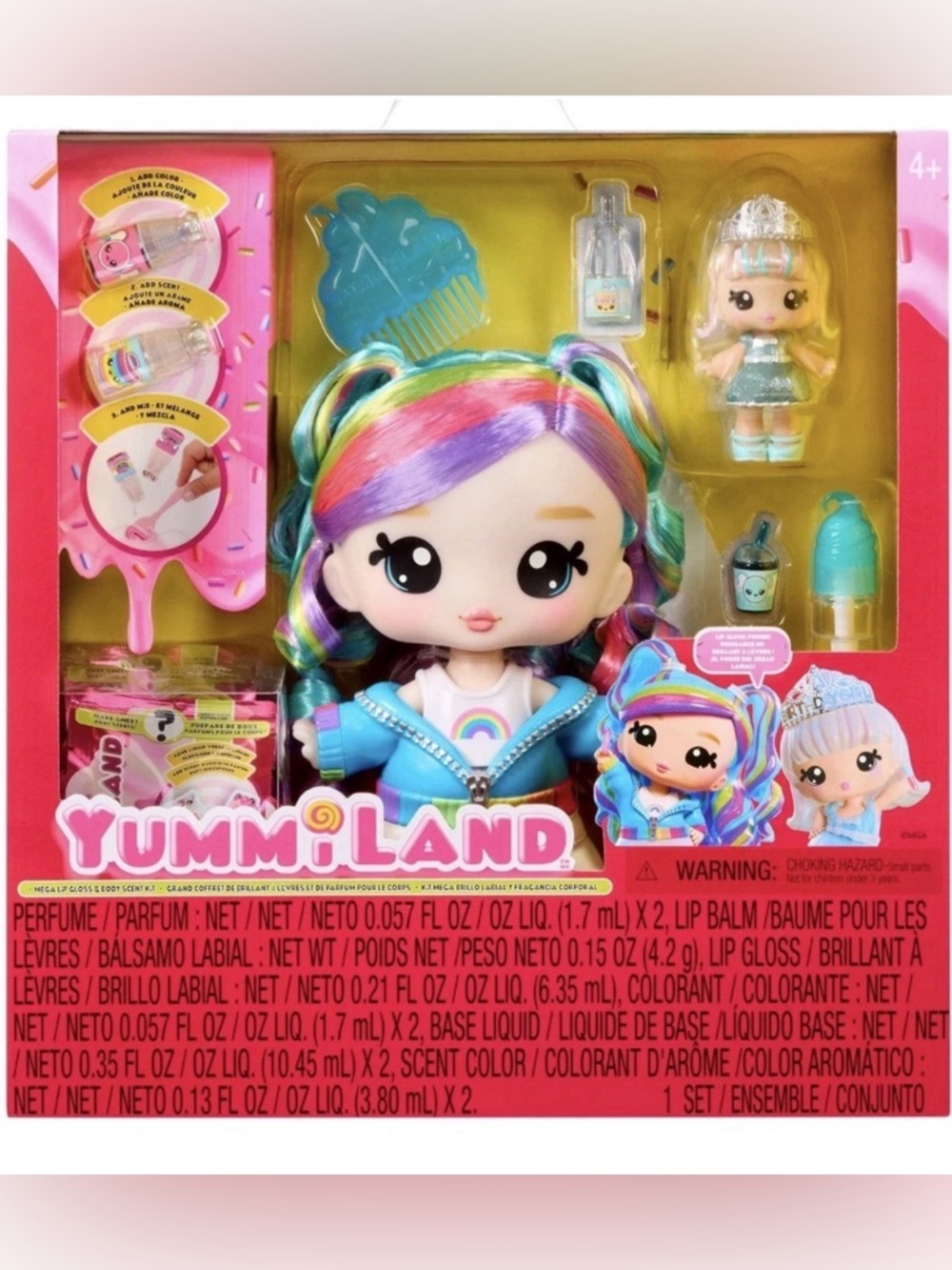 Cute 🥰 Yummiland Mega Lip Gloss & Body Scent Kit - Skyler Rainbow Belt